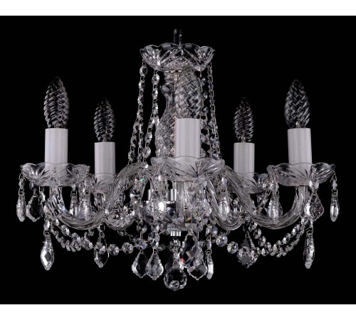 Подвесная люстра Bohemia Ivele Crystal 1402/5/141/Ni/Leafs 1402