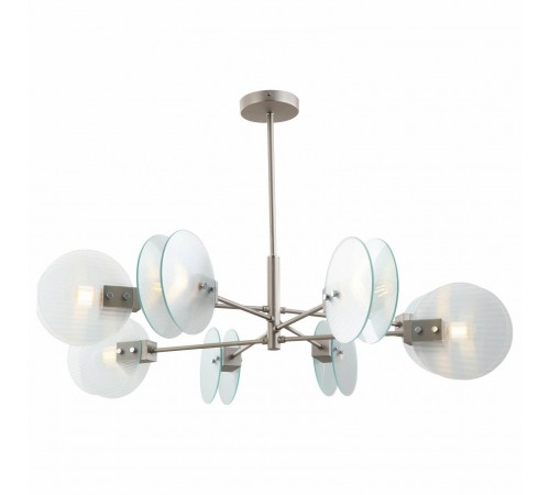 Люстра на штанге iLamp 15598-8 SN+CL Panorama