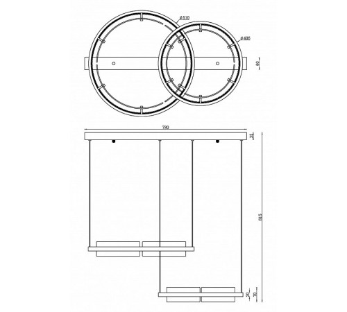 Подвесной светильник iLedex C4716-78 CR Meridian
