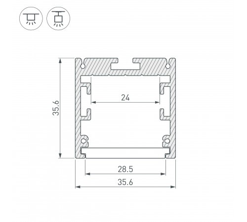 Профиль подвесной Arlight 032685 SL-ARC-TWIST