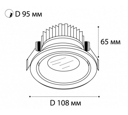 Встраиваемый светильник Italline IT06-6017 white 3000K IT06-6017