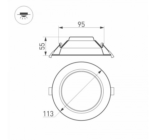 Встраиваемый светильник Arlight 023197(2) CYCLONE