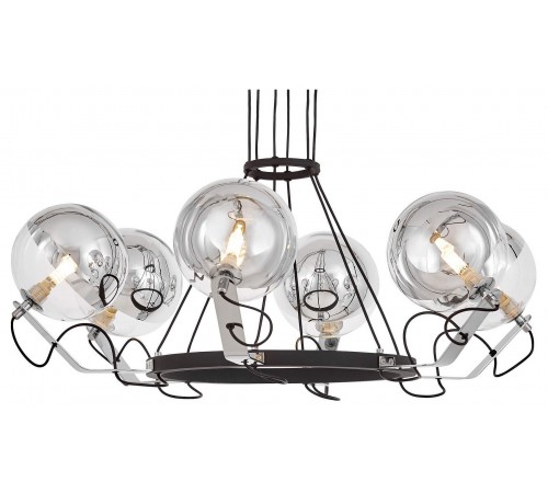 Подвесная люстра LUMINA DECO LDP 9110-6 BK+CHR MARSEO