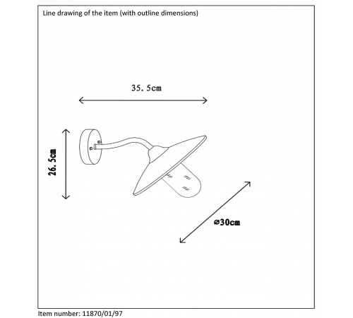 Светильник на штанге Lucide 11870/01/97 Aruba