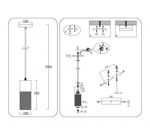 Подвесной светильник Ambrella Light TR8498 TR