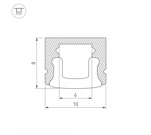 Профиль накладной Arlight 018827 ARH-MINI5-2000 ANOD