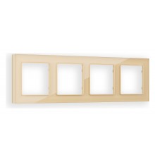 Рамка на 4 поста Ambrella Volt AF330604 Platos Стекло органическое