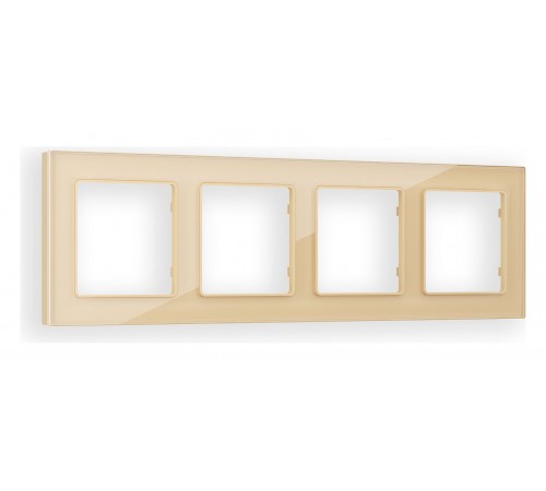 Рамка на 4 поста Ambrella Volt AF330604 Platos Стекло органическое