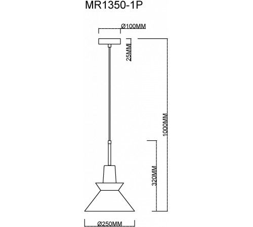 Подвесной светильник MyFar MR1350-1P Kristina