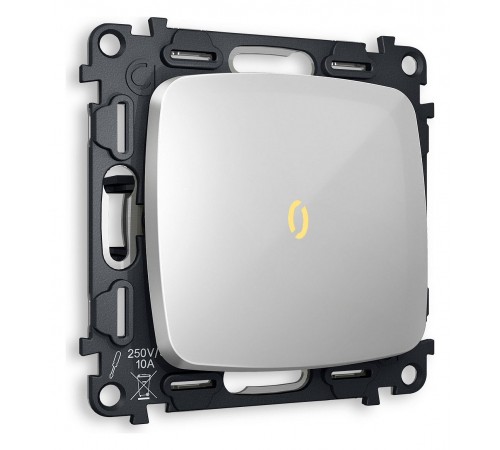 Выключатель проходной одноклавишный с подсветкой без рамки Ambrella Volt MO402030 Quant