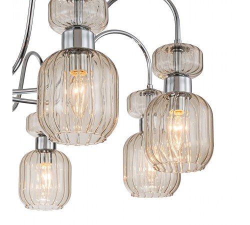 Люстра на штанге Escada 1141/8PL Chrome/Beige Gloss