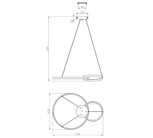 Подвесной светильник Escada 10230/2LED White Relation