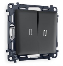 Выключатель проходной двухклавишный с подсветкой Ambrella Volt MA904035 Quant