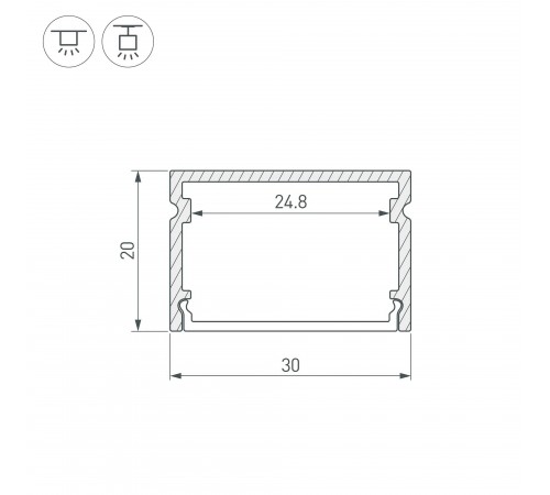 Профиль накладной Arlight 046962 SL-LINE