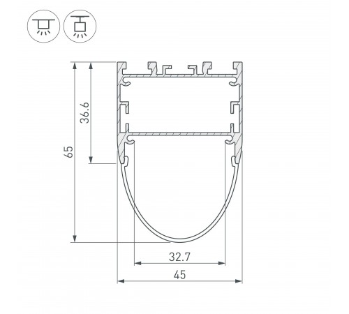 Профиль универсальный Arlight 036347 ARH-LINE