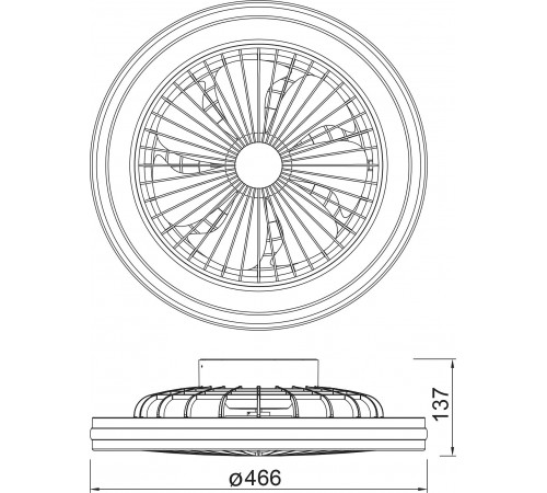 Светильник с вентилятором Mantra (люстры-вентиляторы) 8291 Gamer