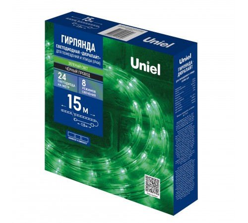 Шнур световой Uniel UL-00010909 ULD-D50 15M/С08 IP44