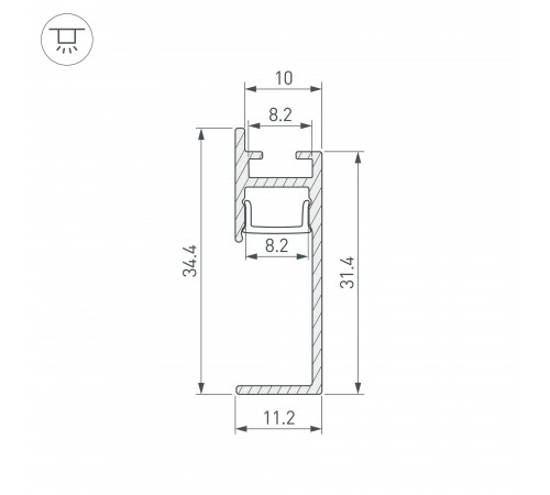 Профиль для плинтусов Arlight 046858 PLINTUS