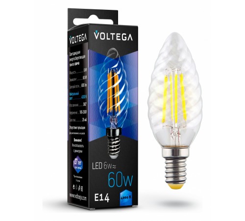 Лампа светодиодная Voltega 7028 Candle corn 6W