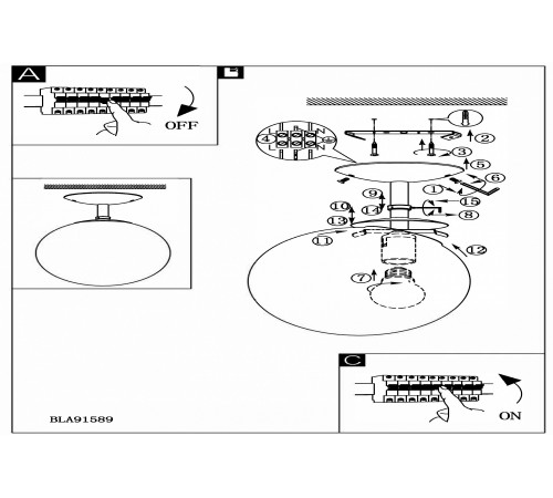 Светильник на штанге Eglo 91589 Rondo