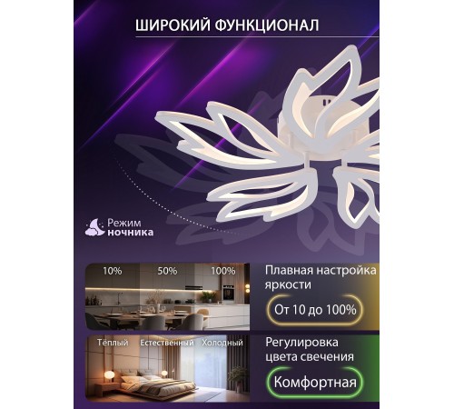 Потолочная люстра Natali Kovaltseva LED LAMPS 81118/4C RIF