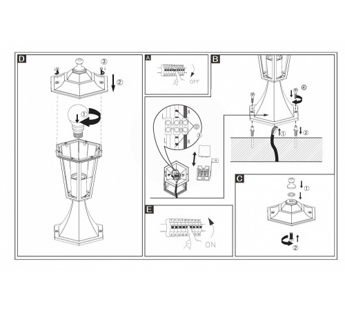 Наземный низкий светильник Eglo ПРОМО 22472 Laterna 4