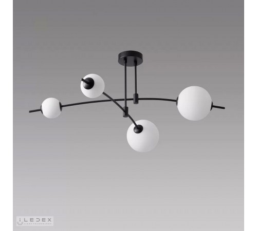 Люстра на штанге iLedex 6827-4 BK+WH Epical