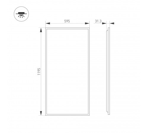 Светильник для потолка Армстронг Arlight 052815 TITAN