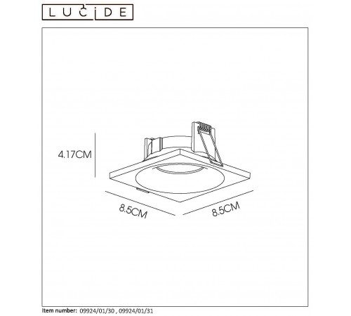 Встраиваемый светильник Lucide 09924/01/31 Ziva