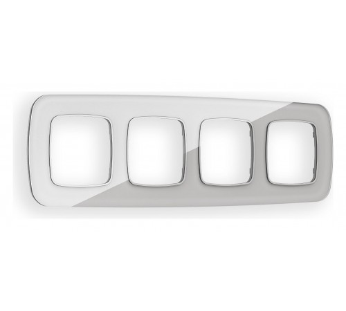 Рамка на 4 поста Ambrella Volt OF320404 Radian Стекло органическое