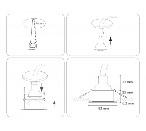 Встраиваемый светильник Ambrella Light TN111 TN
