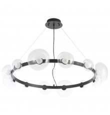 Люстра Crystal Lux BOSQUE SP12 BLACK/TRANSPARENT