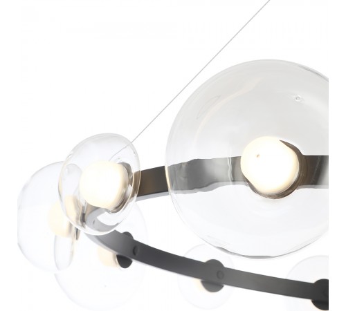 Люстра Crystal Lux BOSQUE SP12 BLACK/TRANSPARENT