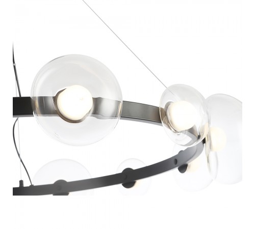 Люстра Crystal Lux BOSQUE SP12 BLACK/TRANSPARENT