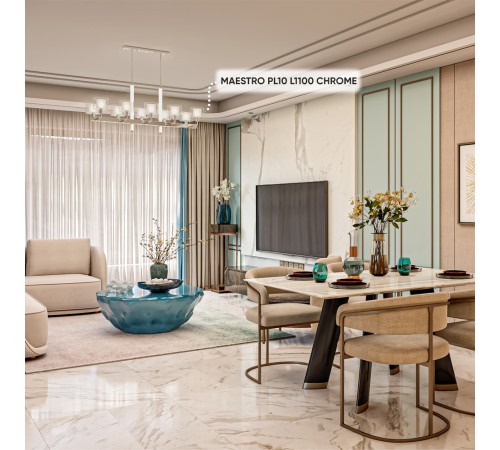 Люстры Crystal Lux MAESTRO SP-PL10 L1100 CHROME