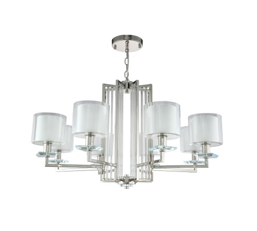 Люстра Crystal Lux NICOLAS SP-PL8 NICKEL/WHITE