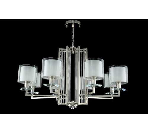 Люстра Crystal Lux NICOLAS SP-PL8 NICKEL/WHITE