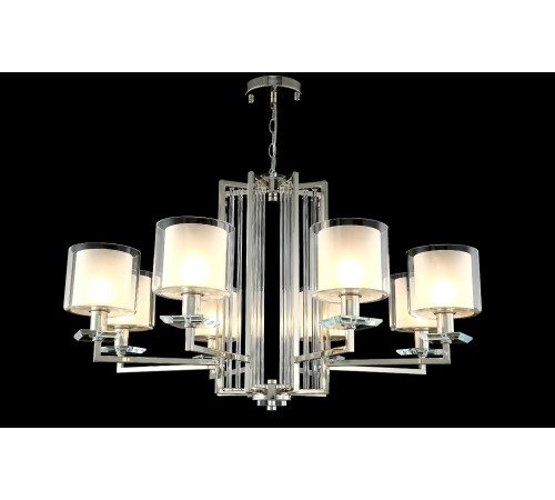 Люстра Crystal Lux NICOLAS SP-PL8 NICKEL/WHITE