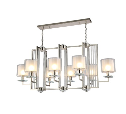 Люстра Crystal Lux NICOLAS SP8 L1000 NICKEL/WHITE