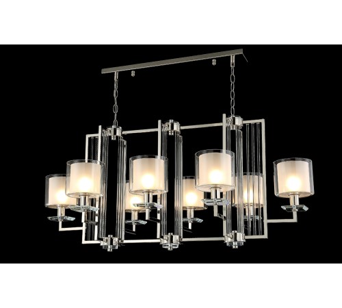 Люстра Crystal Lux NICOLAS SP8 L1000 NICKEL/WHITE