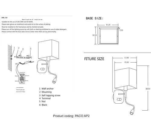 Бра Crystal Lux PACO AP2 CHROME/WHITE