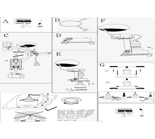 Набор встраиваемых светильников Eglo 95358 Tedo 1