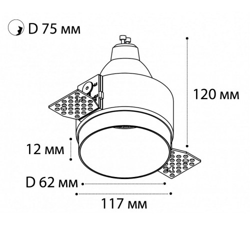 Встраиваемый светильник Italline DL 2248 black DL 2248