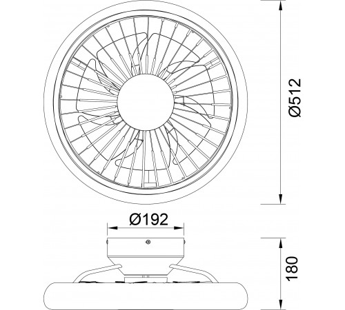 Светильник с вентилятором Mantra (люстры-вентиляторы) 8231 Turbo