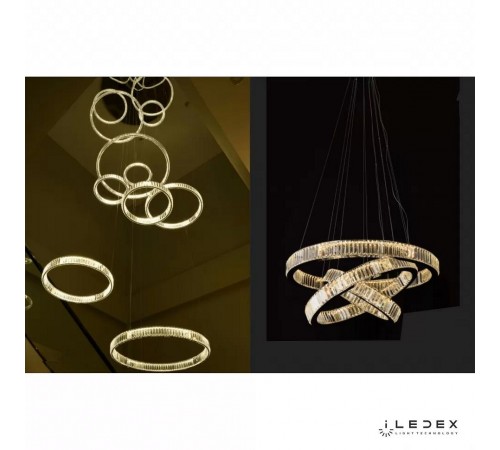 Подвесной светильник iLedex 10920P/3-70W-3000K (8/6/4) GL-CL Woodstock