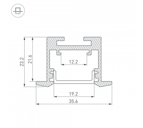 Профиль встраиваемый Arlight 033738 SL-LINE