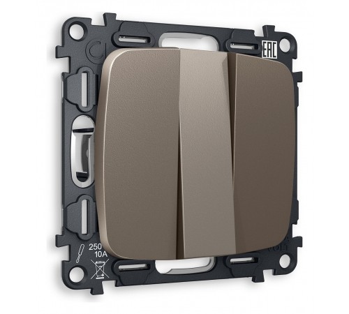 Выключатель трехклавишный без рамки Ambrella Volt MO635010 Quant