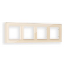 Рамка на 4 поста Ambrella Volt AF330304 Platos Стекло органическое