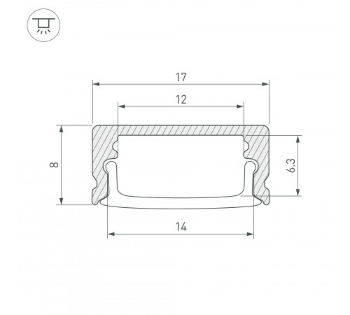 Профиль накладной Arlight 047947 SL-LINE