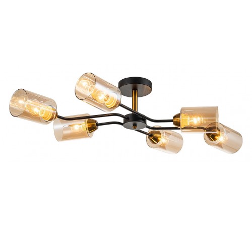 Люстра на штанге Escada 1131/6P Black/Gold Vertigo